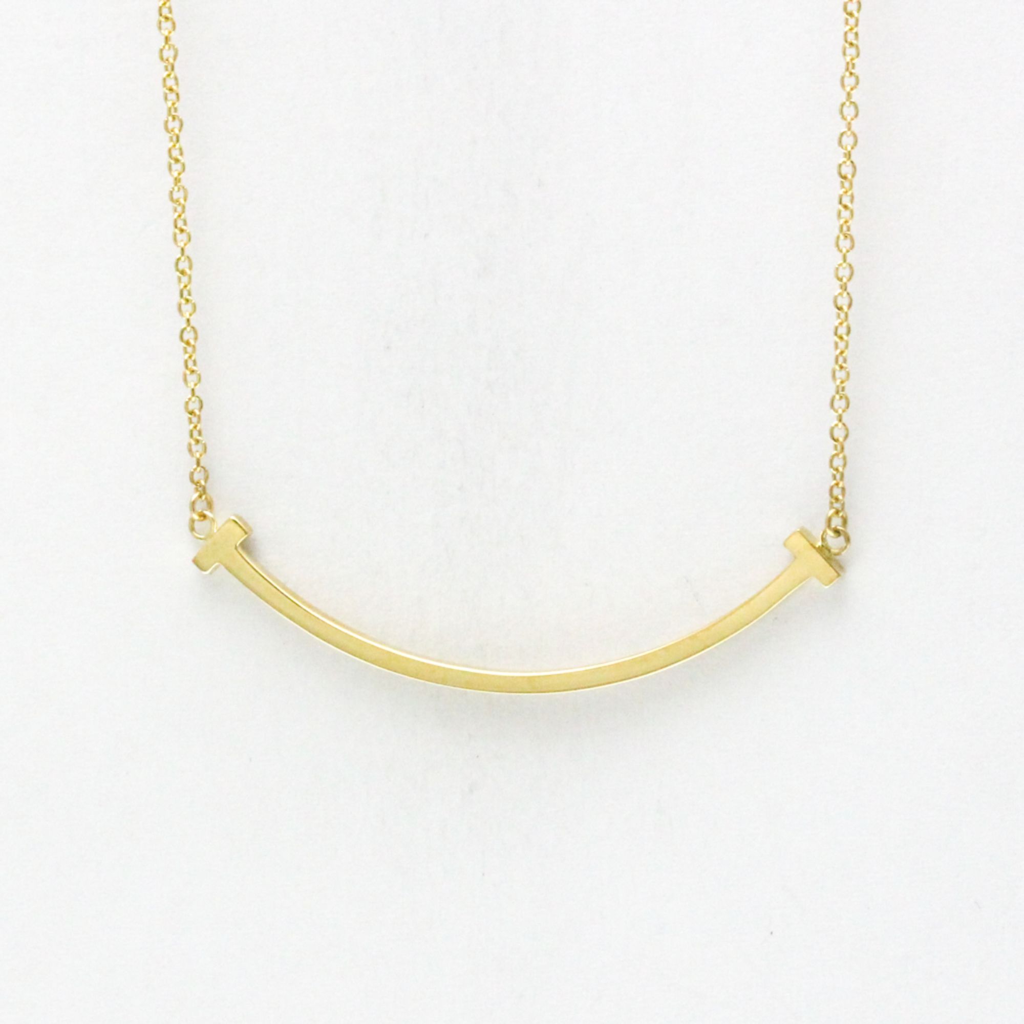 Tiffany Smile Yellow Gold (18K) No Stone Men,Women Fashion Pendant Necklace (Gold)