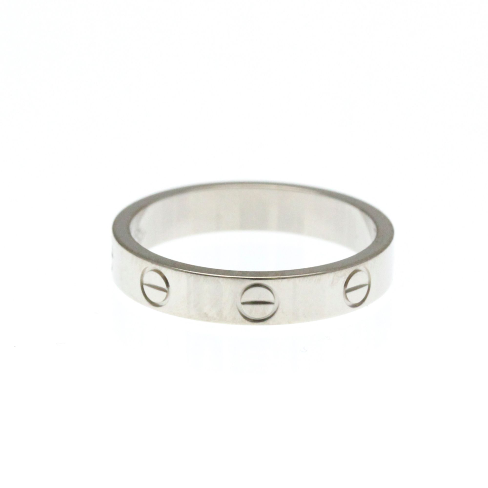 Cartier Mini Love Ring White Gold (18K) Fashion No Stone Band Ring Silver