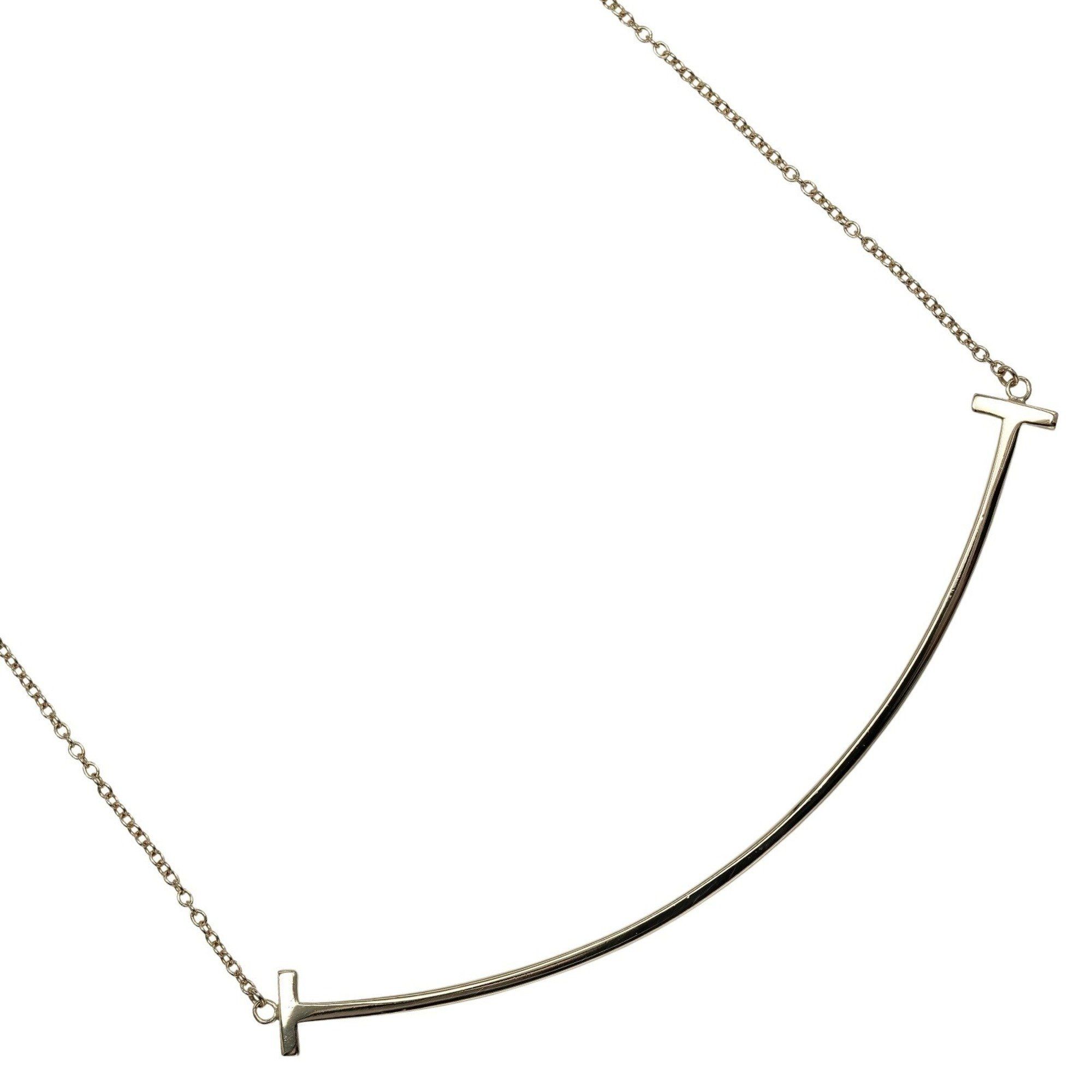 Tiffany & Co. T Smile Large Necklace, 18K Yellow Gold, Approx. 3.7g