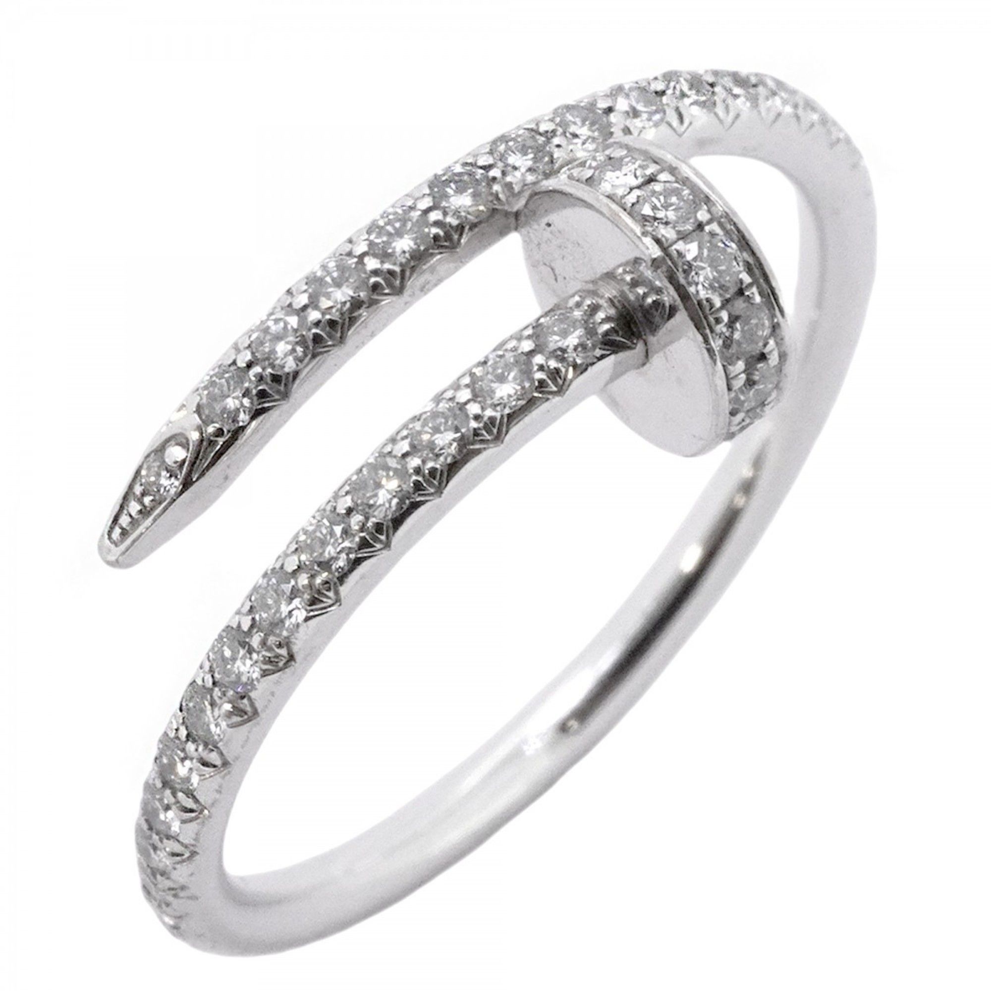 Cartier Juste un Clou Ring, 18K White Gold with Diamonds, #55, for Men and Women