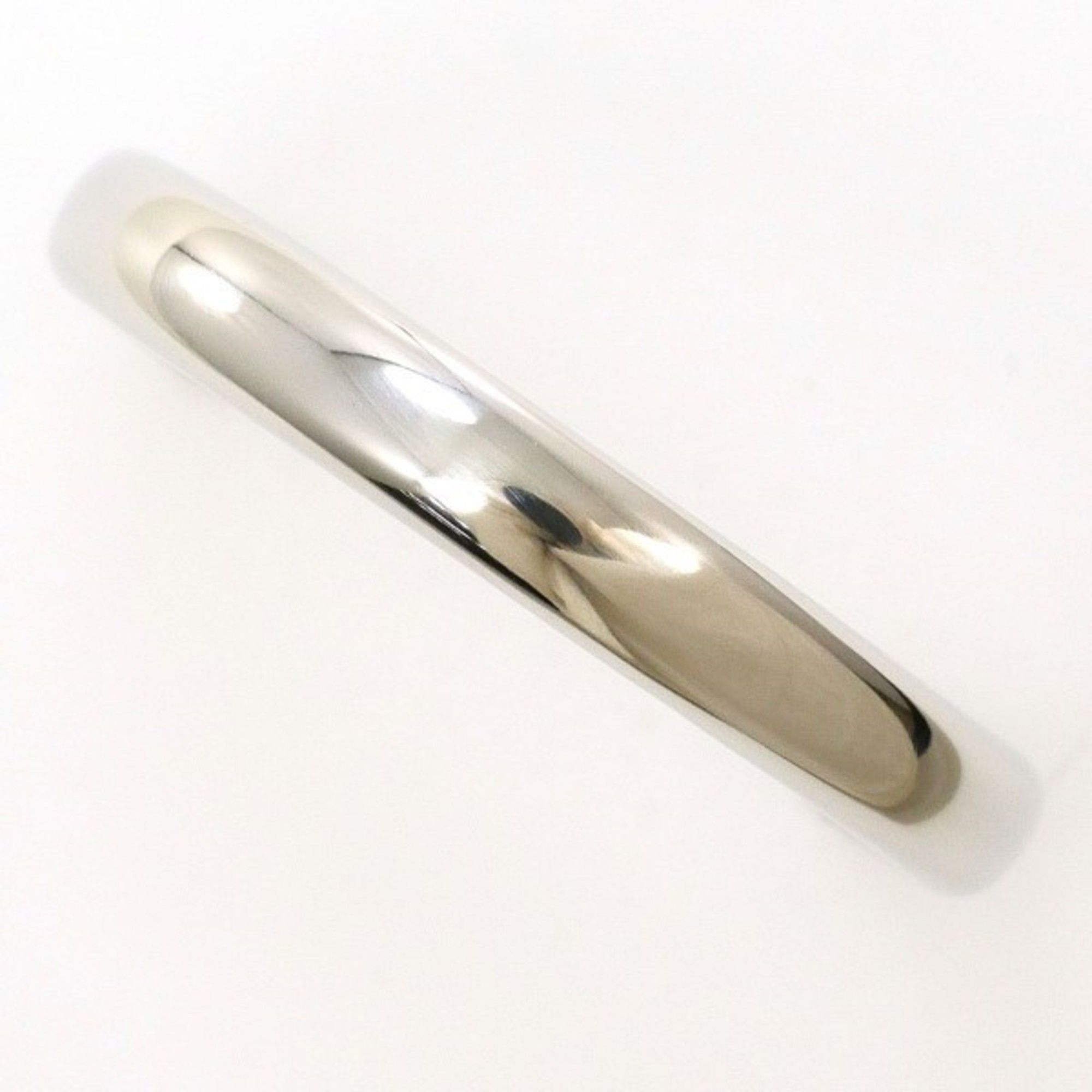 Tiffany Classic Band PT950 Ring with Bag, Total Weight: Approx. 4.6g