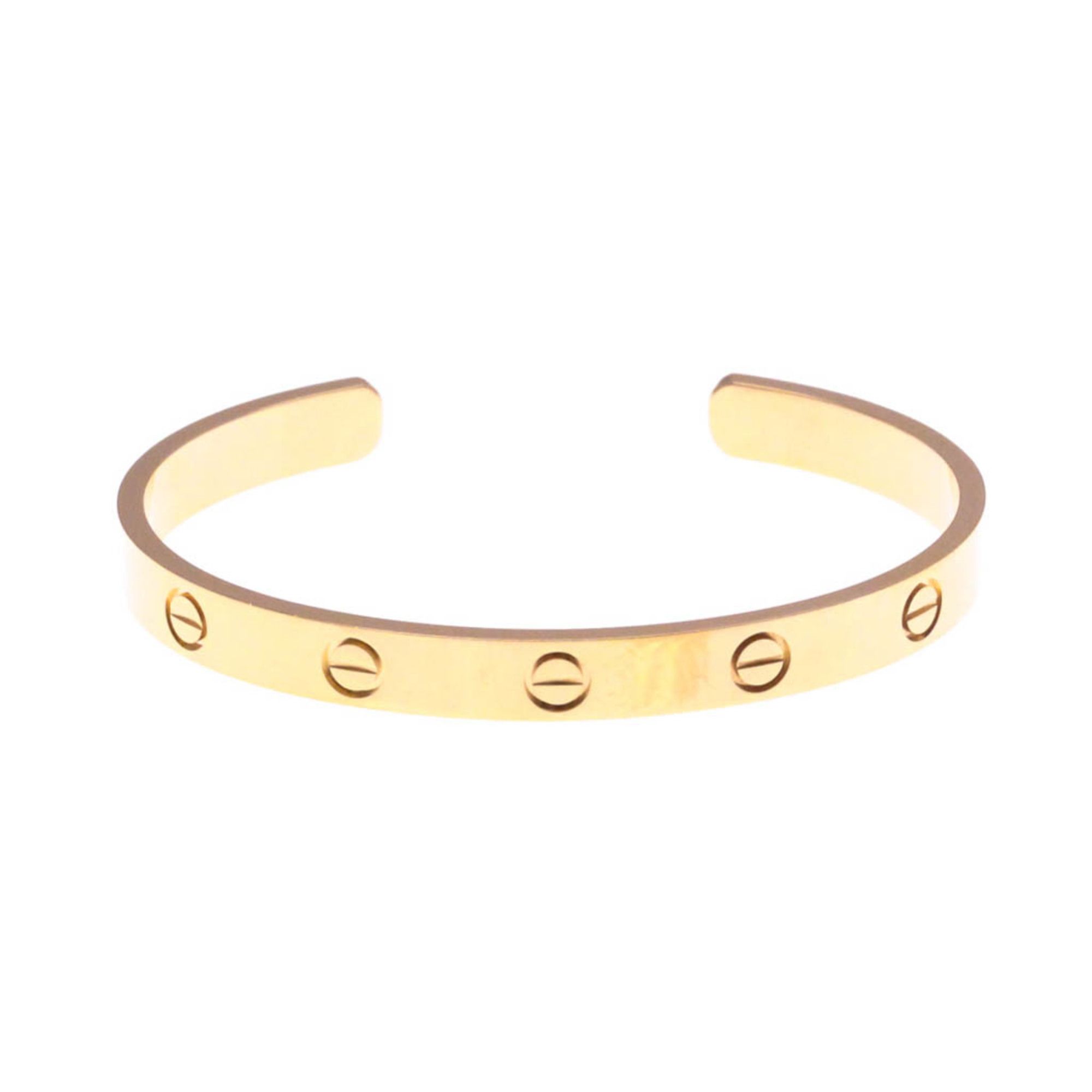 Cartier Love Bracelet Open Pink Gold (18K) No Stone Bangle Pink Gold