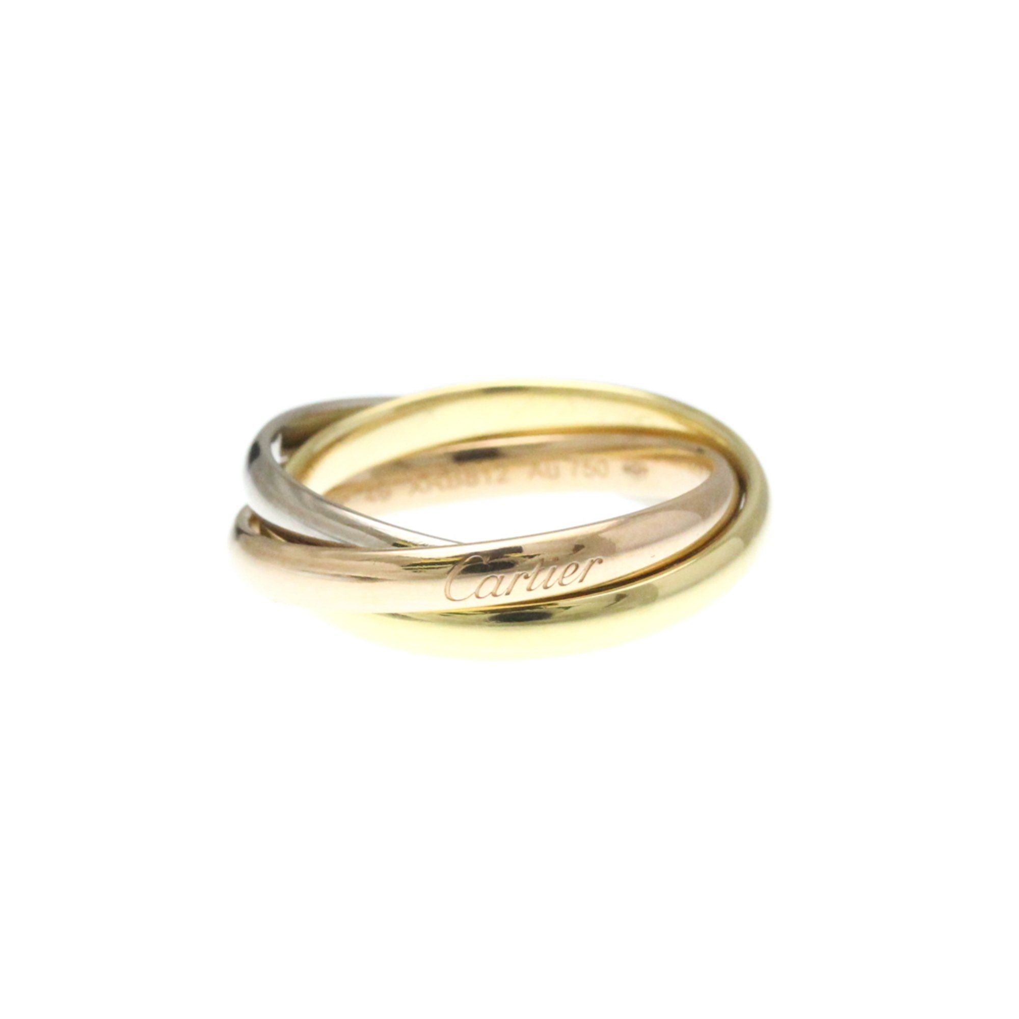 Cartier Trinity Yellow Gold (18K),Pink Gold (18K),White Gold (18K) Fashion No Stone Band Ring Gold