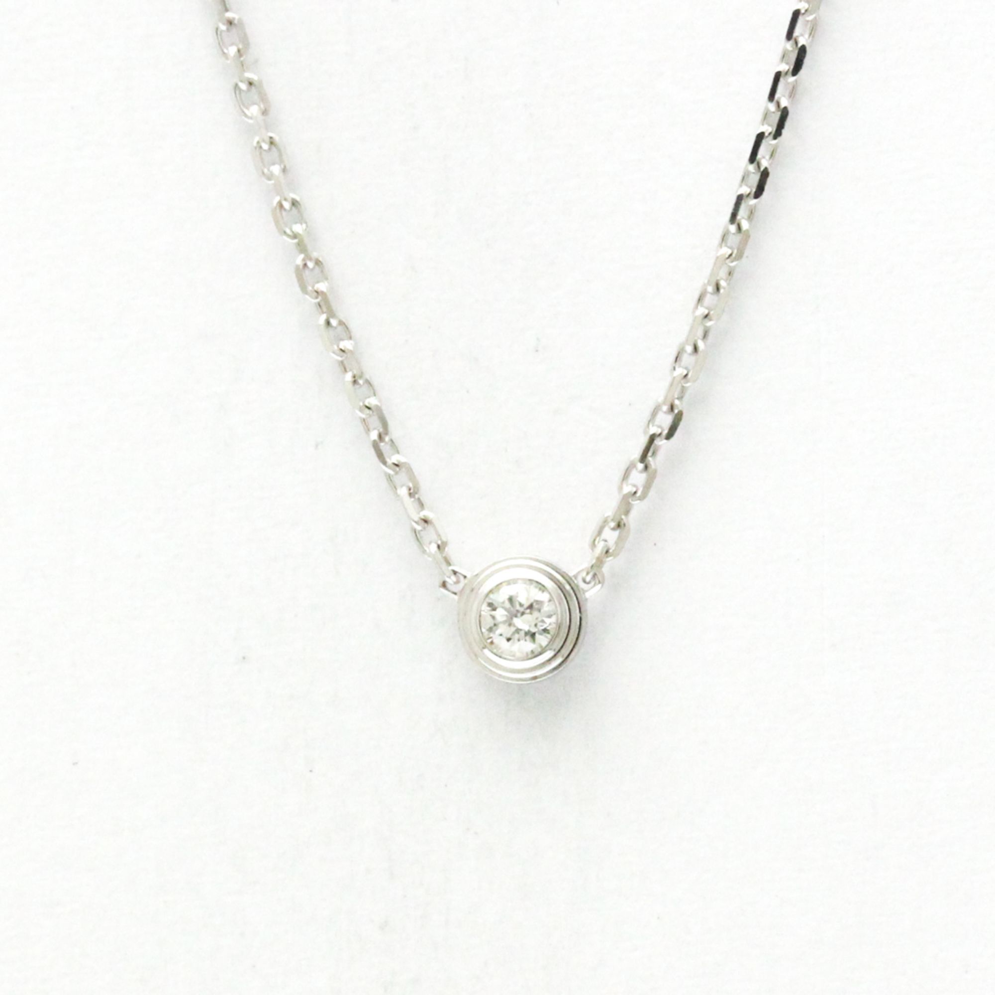 Cartier D'Amour Necklace XS White Gold (18K) Diamond Women,Men Fashion Pendant Necklace (Silver)