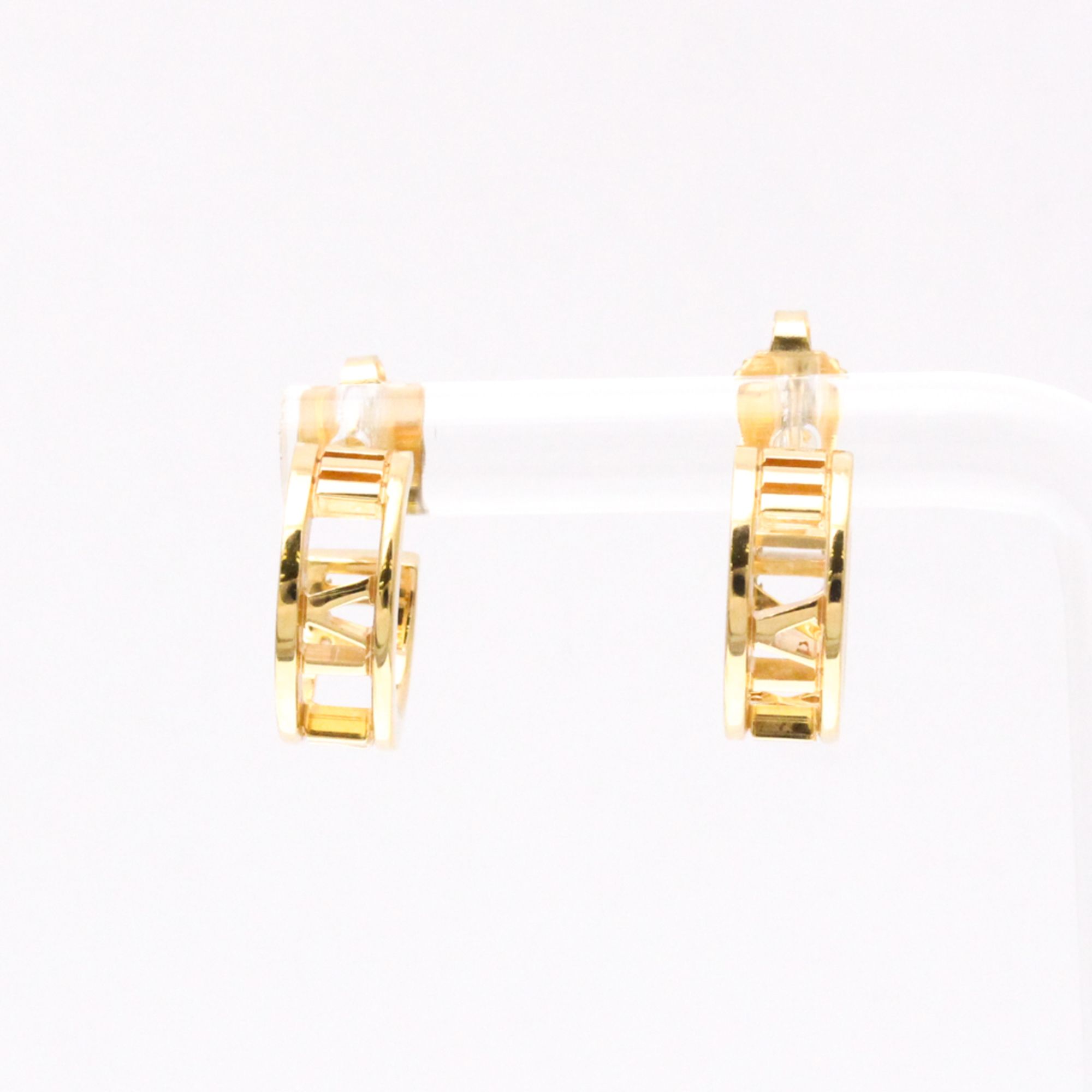 Tiffany Open Atlas Earrings No Stone Pink Gold (18K) Half Hoop Earrings Pink Gold