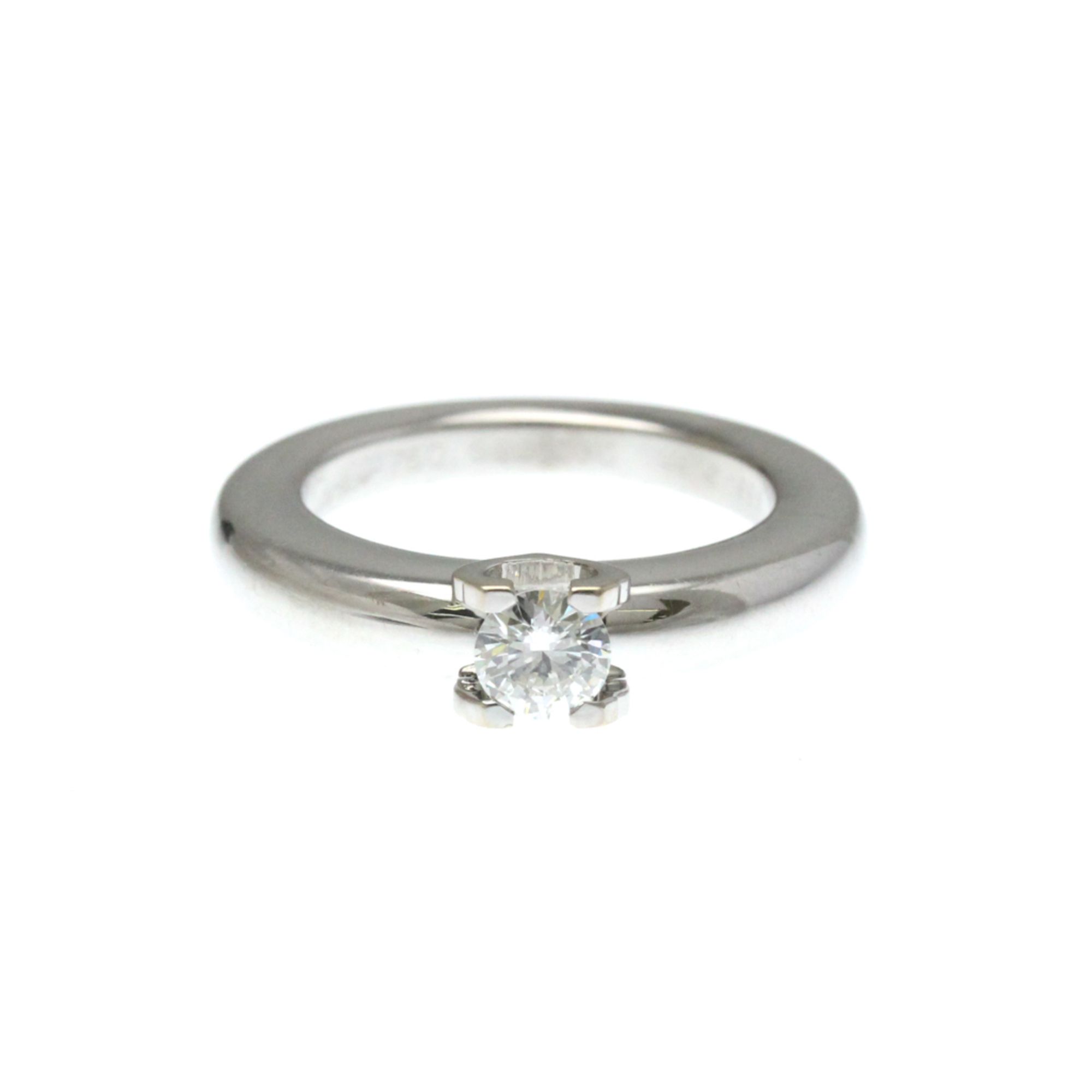 Cartier C De Cartier Solitaire Diamond Ring White Gold (18K) Fashion Diamond Band Ring Carat/0.3 Sil