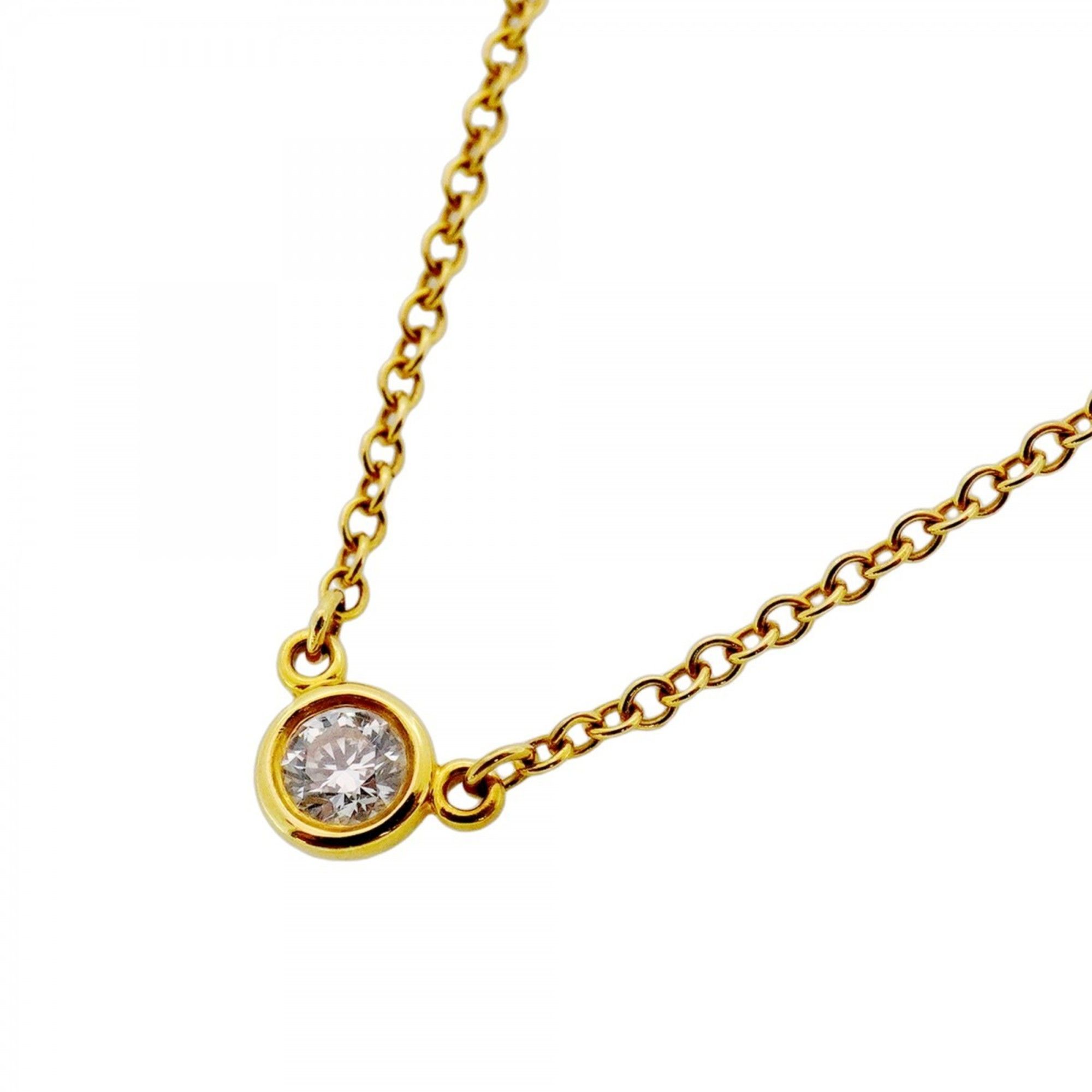 Tiffany Necklace By the Yard 1PD 18KYG Yellow Gold Diamond Women's