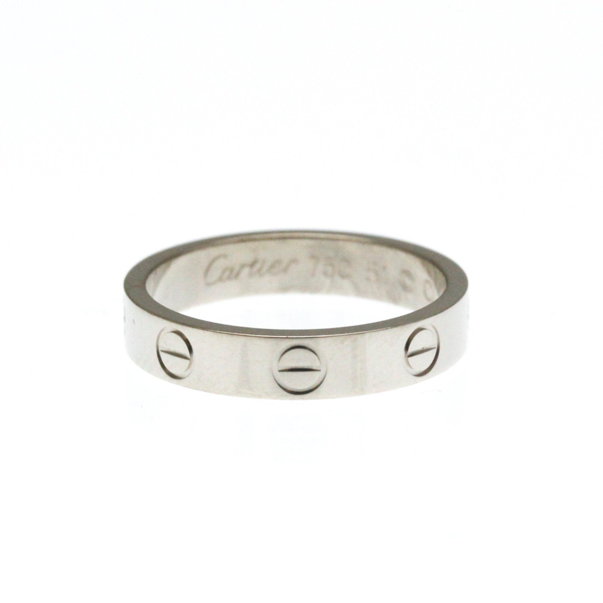 Cartier Mini Love Ring White Gold (18K) Fashion No Stone Band Ring Silver