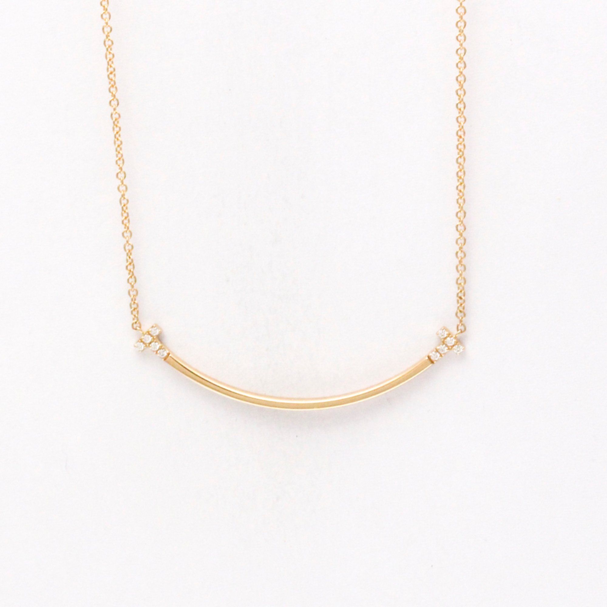 Tiffany Tiffany T Smile Diamond Necklace Pink Gold (18K) Diamond Men,Women Fashion Pendant Necklace