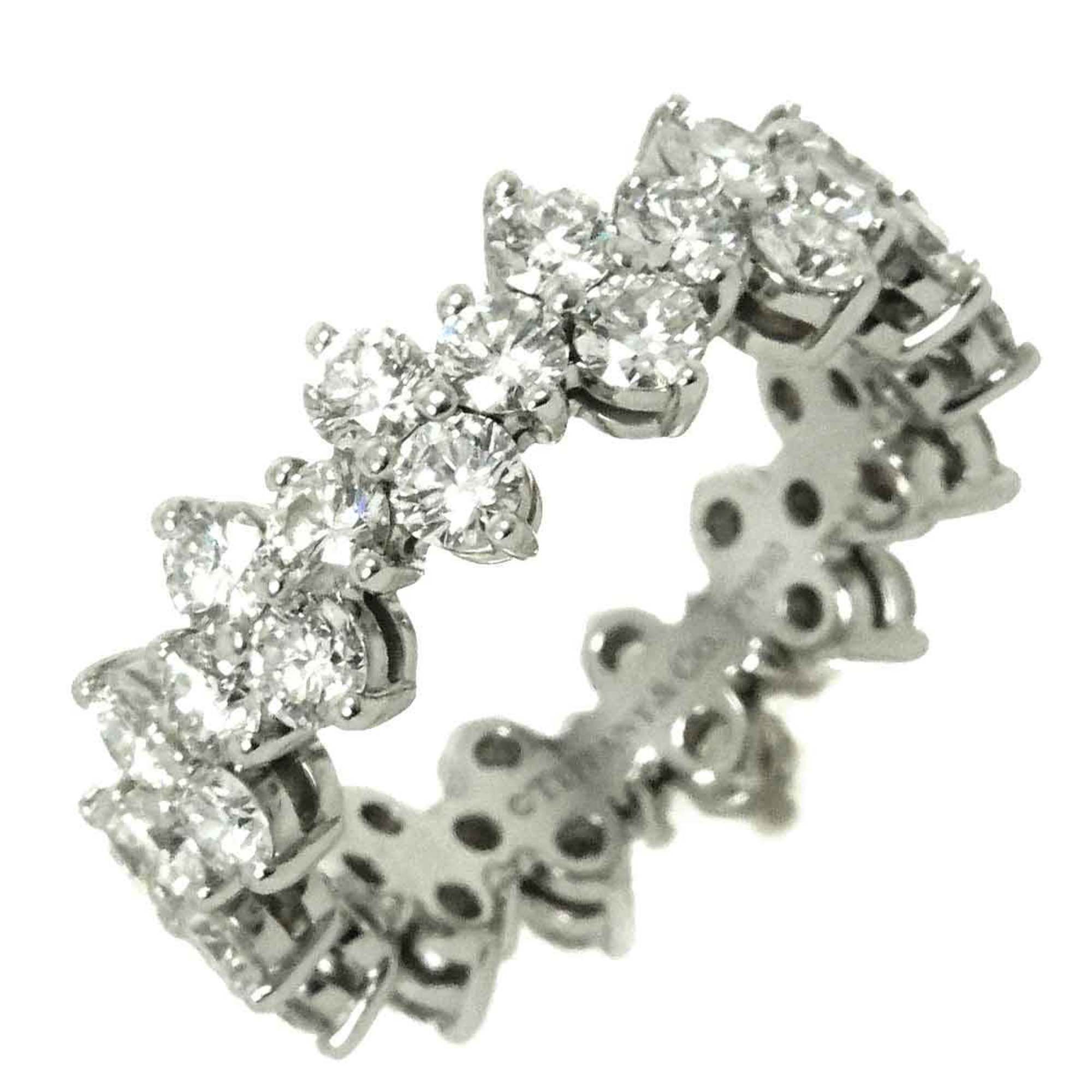Tiffany & Co. Aria Ring, Size 8, Full Diamond, Platinum, Diamond Ring