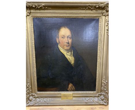 Thomas Arrowsmith (1771-1839), oil on canvas, Portrait of John Pickup, dated 1825, 75 x 62cmCONDITION: oil on canvas relined 