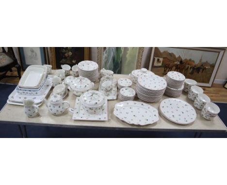 An extensive Villeroy and Boch Petite Fleur pottery tea and dinner service with various serving dishes
