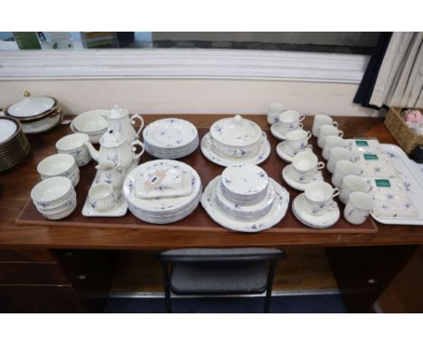A Villeroy &amp; Boch Vieux Luxembourg blue and white tea, dinner and coffee service