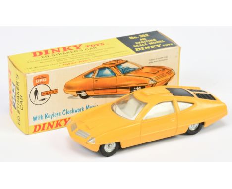 Dinky Toys 352 "UFO" Ed Strakers Car - Yellow body, black engine covers, silver trim, pale grey interior and cast hubs. Condi