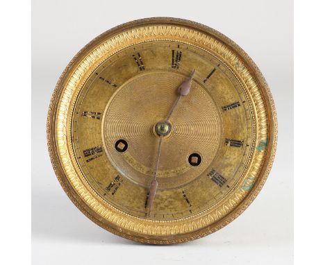 Large early 19th century French Empire mantel clock movement.&nbsp;Eight-day movement with string pendulum.&nbsp;Function not