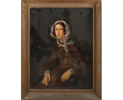 Not signed.&nbsp;19th century.&nbsp;Ladies portrait.&nbsp;Circa 1830. In original Empire frame.&nbsp;Oil on linen.&nbsp;Dimen