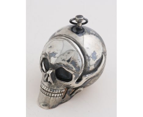 Unique silver pocket watch.&nbsp;Memento Mori, with an English pocket watch by John Josephson, London, 2nd half of the 18th c