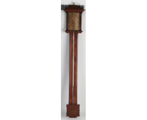 Early 19th century English stick barometer.&nbsp;Manticha Fecit London.&nbsp;Size: 98 cm.&nbsp;In good condition.