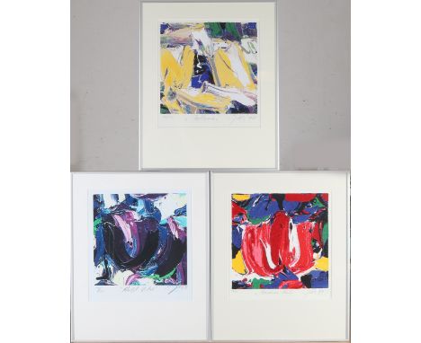 JAS Johannes Adrianus Smit.&nbsp;1945 - 2002. Three tulip representations.&nbsp;Lithograph on paper.&nbsp;Dimensions: H 33 x 