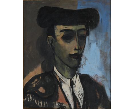 Not signed.&nbsp;French School.&nbsp;20th century.&nbsp;Portrait toreador.&nbsp;Oil on linen.&nbsp;Dimensions: H 42 x W 33 cm