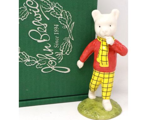 Beswick boxed Rupert the Bear Limited Edition, H: 14 cm. Excellent condition throughout no cracks chips or visible restoratio