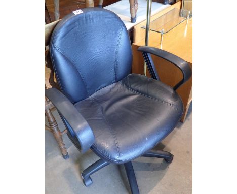 Faux leather height adjustable office chair. Not available for in-house P&amp;P. 