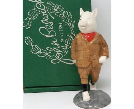 Beswick boxed Podgy Pig Limited Edition with certificate, H: 14 cm. Excellent condition throughout no cracks chips or visible