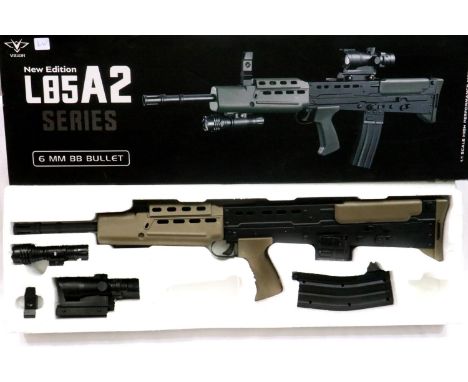 New old stock airsoft assault rifle, spring powered, model L85A2, boxed. P&amp;P Group 2 (£18+VAT for the first lot and £3+VA