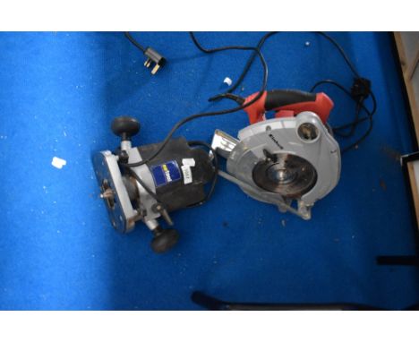 An Einhell chopsaw and a Nu Tool router