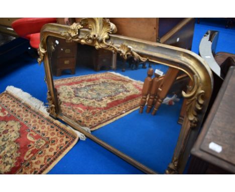 A 19th Century gilt frame overmantel mirror, width approx. 115cm
