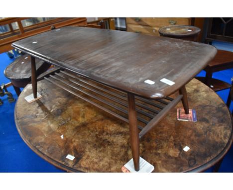 A dark stained Ercol coffee table