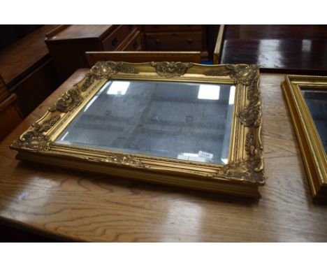 A gilt frame wall mirror, approx. 65 x 55cm