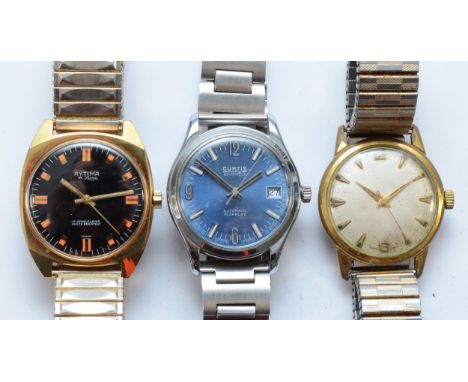 Rytima, a manual wind gilt metal gentleman's wristwatch and two other wristwatches 