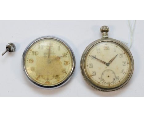 Jaeger LeCoultre, a military pocket watch, broad arrow, G.S.T.P., 261842 XX and another military pocket watch, broad arrow, G