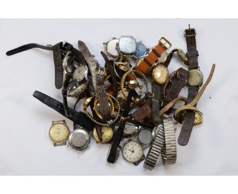 A quantity of mainly manual wind ladies and gentleman's wristwatches 