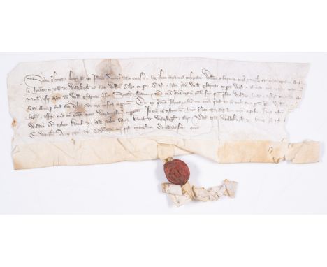 Kent, Willesborough.- Charter John Smyth has conceded and confirmed to William Chapman a field called ?le hunnett in the vill
