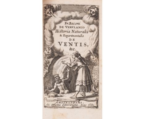Elzevier.- Bacon (Sir Francis)&nbsp;Historia Naturalis &amp; Experimentalis de Ventis, H1-3 small loss to lower-margin, small
