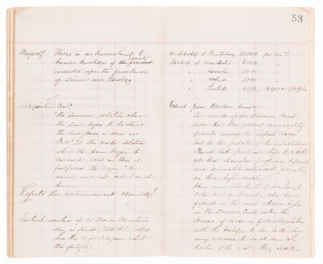 Miscellany.- [Copper (John Maurice)] [Commonplace Book], 2 vol., manuscript, c. 280pp., slightly browned, ruled in red throug