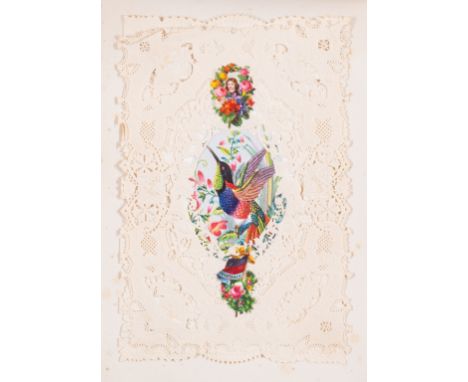 Greetings&nbsp;cards &amp; scraps.- Album of embossed chromolithographed valentine, Christmas &amp; other greetings cards, to
