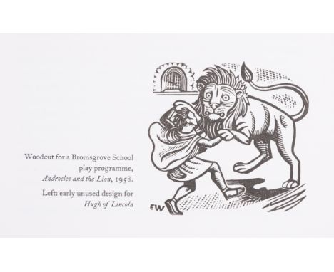 Fleece Press.- Harvey (Michael)&nbsp;Reynolds&nbsp;Stone: Engraved Lettering in Wood, one of 270 copies, A.Pc.s. from the pri