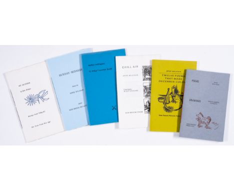 New Broom Press.- Milligan (Spike) Poems, one of 140 copies on blue paper, illustrations after Dante Gabriel Rossetti, 1977; 