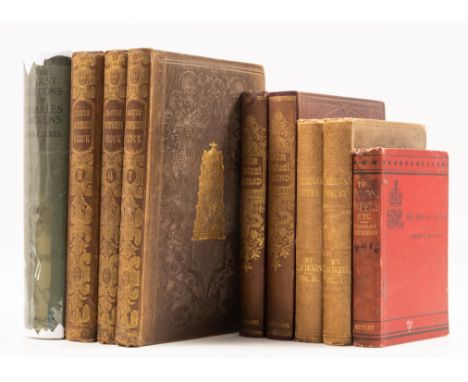 Dickens (Charles) Master Humphrey's Clock, 3 vol., frontispieces, illustrations, spotting, endpapers renewed, 1840; Our Mutua