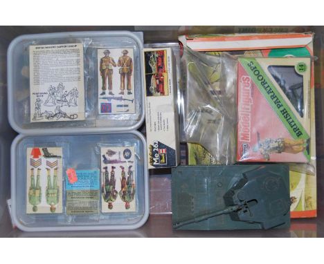 A collection of boxed and loose Airfix 1:32 scale plastic figures, tanks, and diorama gift sets