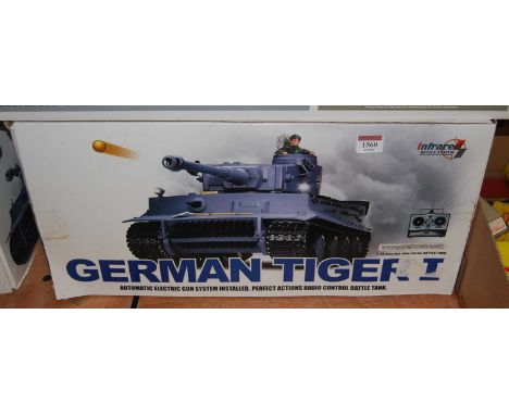 A Henglong Plastics Ltd 1:16 scale radio control model of a German Tiger 1 tank