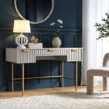 Richmond Ridged Dressing Table, Matte Taupe - RRP £219.99. - ER40