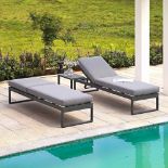 Albany Aluminium Sun Lounger, Grey - RRP £299.99. - ER34