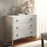 Thalia Concave Chest of Drawers, Washed White - £389.99. - ER40