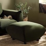 Gianni Pouffe, Moss Green Velvet - RRP £239.99. - ER32