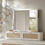 Frances Woven Rattan Vanity Mirror, White - £98.99. - ER40