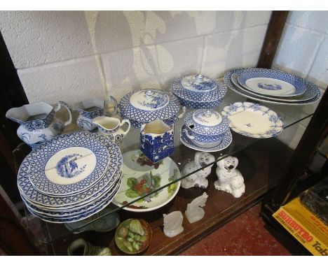 Shelf of blue &amp; white china